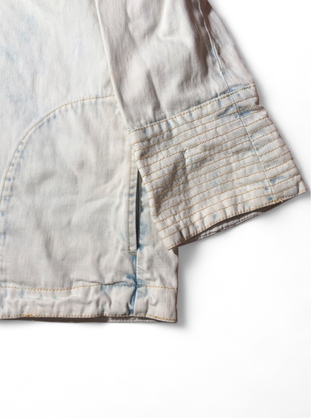 Free People Dreaming of Denim Tunic Cloud Wash V Neck Boho NWOT - Picture 4 of 6